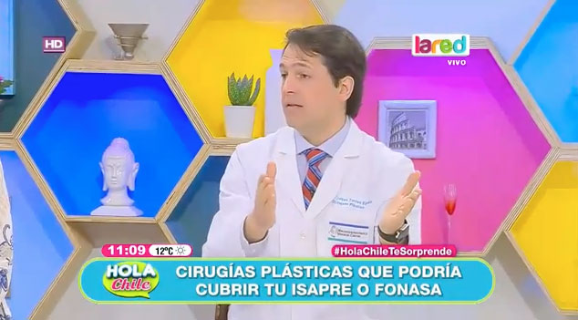 Dr. Esteban Torres discute cirugías plásticas cubiertas por FONASA e ISAPRES en el matinal Hola Chile.